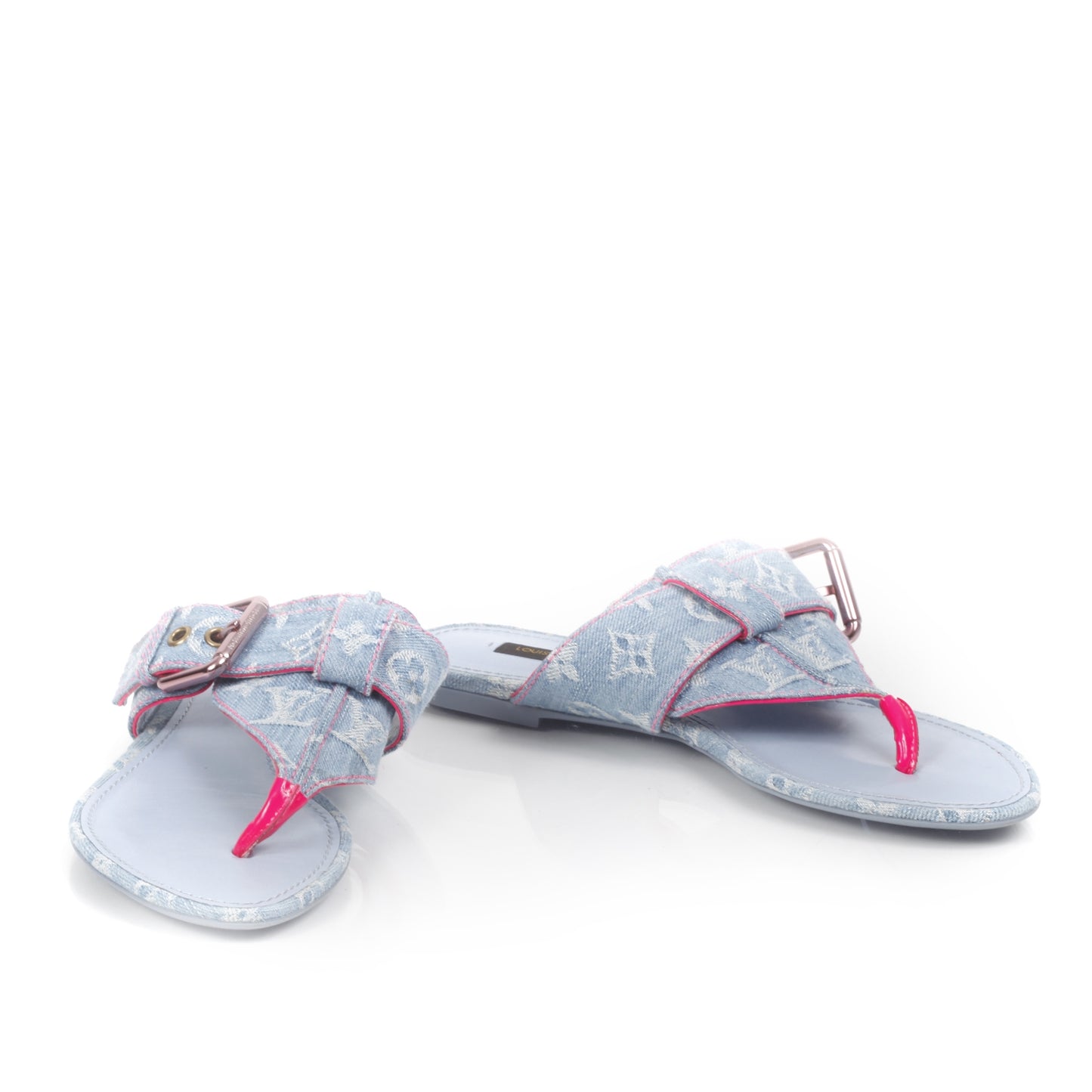 Bleached Denim Rosa Thong Sandals 37
