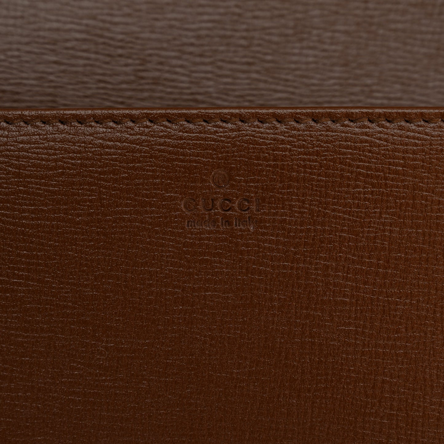 GG Supreme Monogram Azalea Calfskin Horsebit 1955 Wallet On Chain Beige Ebony Brown Sugar