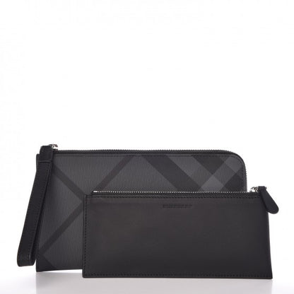 Burberry London Check Large Travel Wallet Black 9 of 9