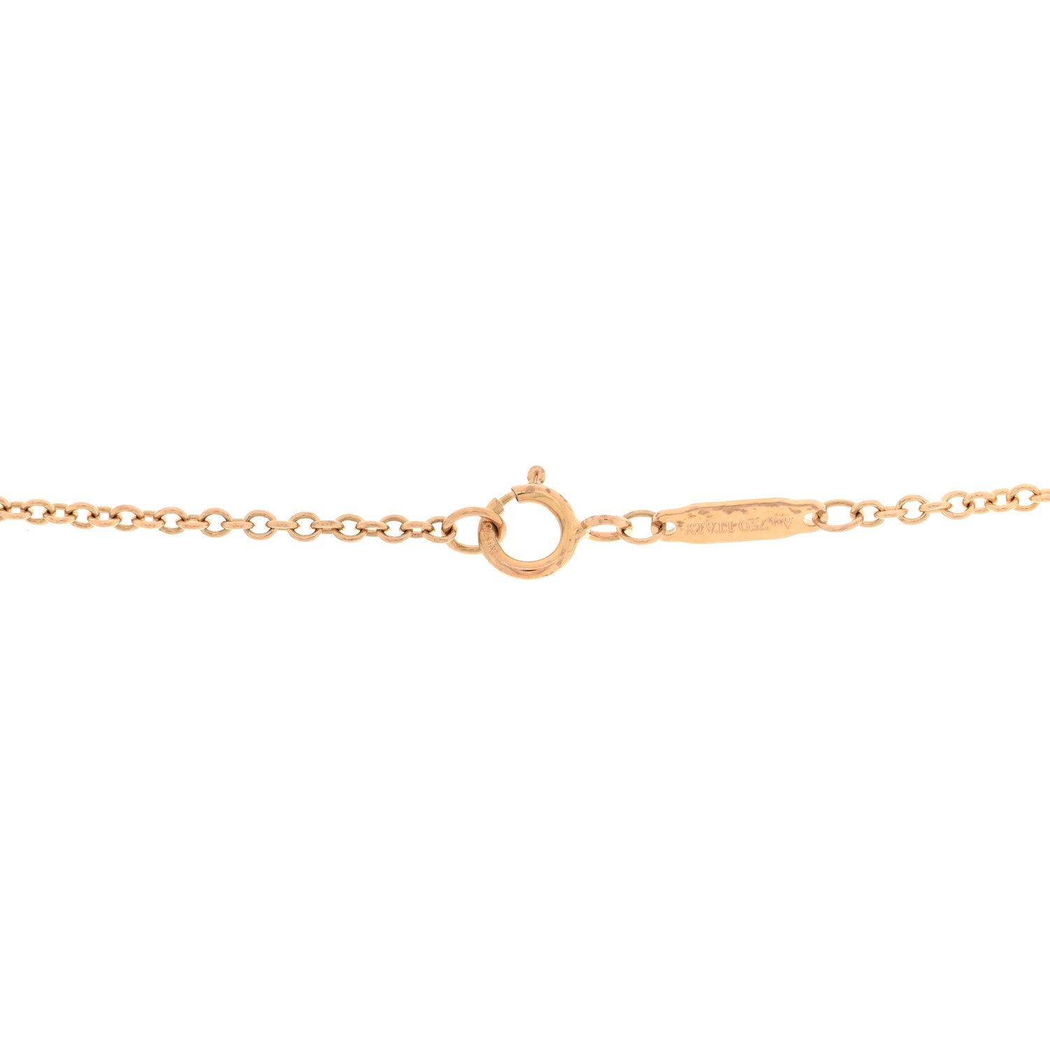 Tiffany 18K Rose Gold Diamond Knot Necklace 5 of 6