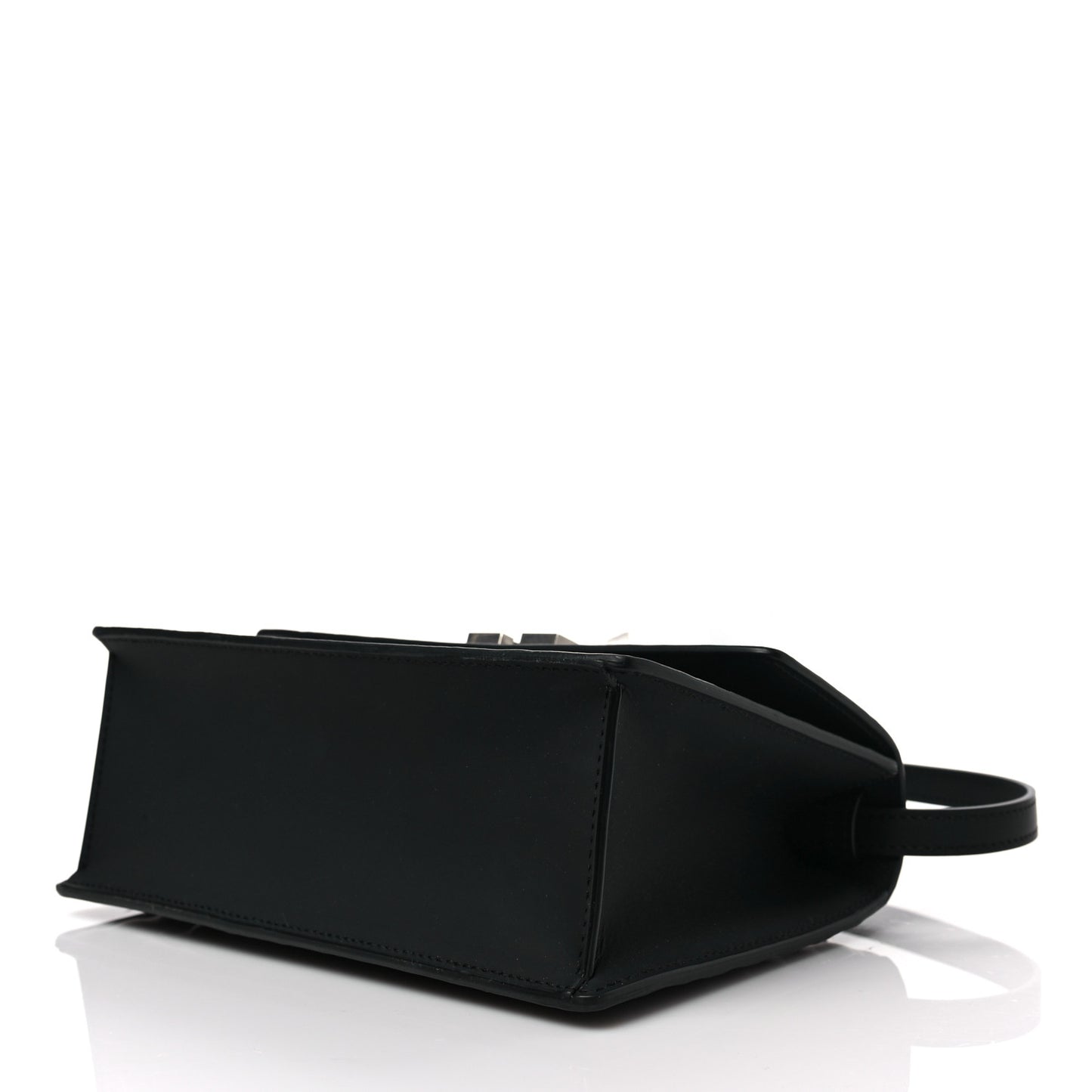 Calfskin Diagonal Quilted Jitney 1.4 Shoulder Bag Black