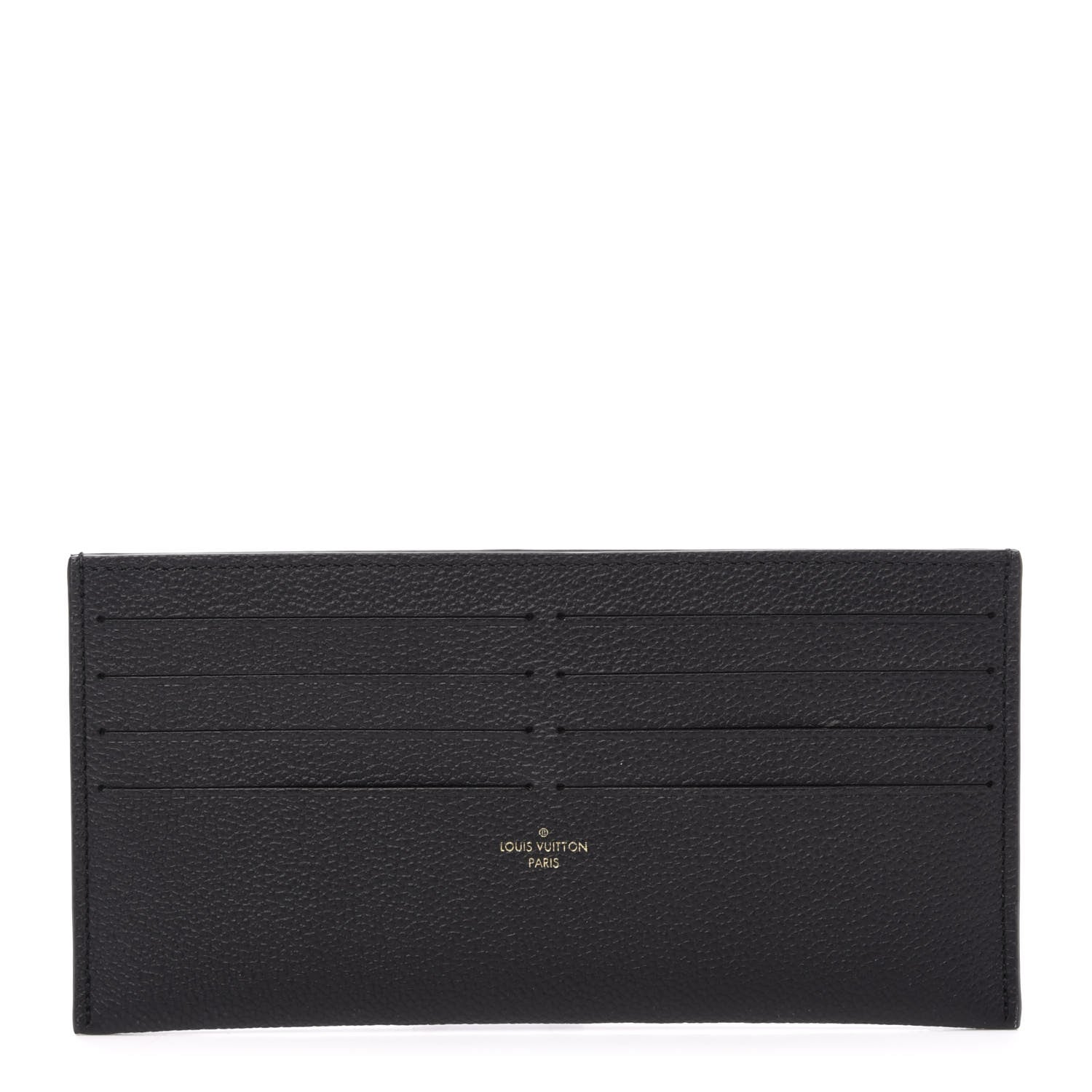 Louis Vuitton Calfskin Felicie Chain Wallet Card Holder Insert Black 1 of 7