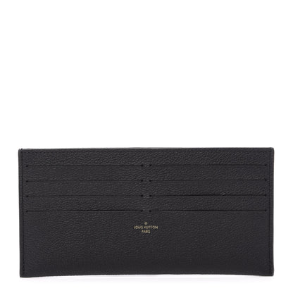 Louis Vuitton Calfskin Felicie Chain Wallet Card Holder Insert Black 1 of 7
