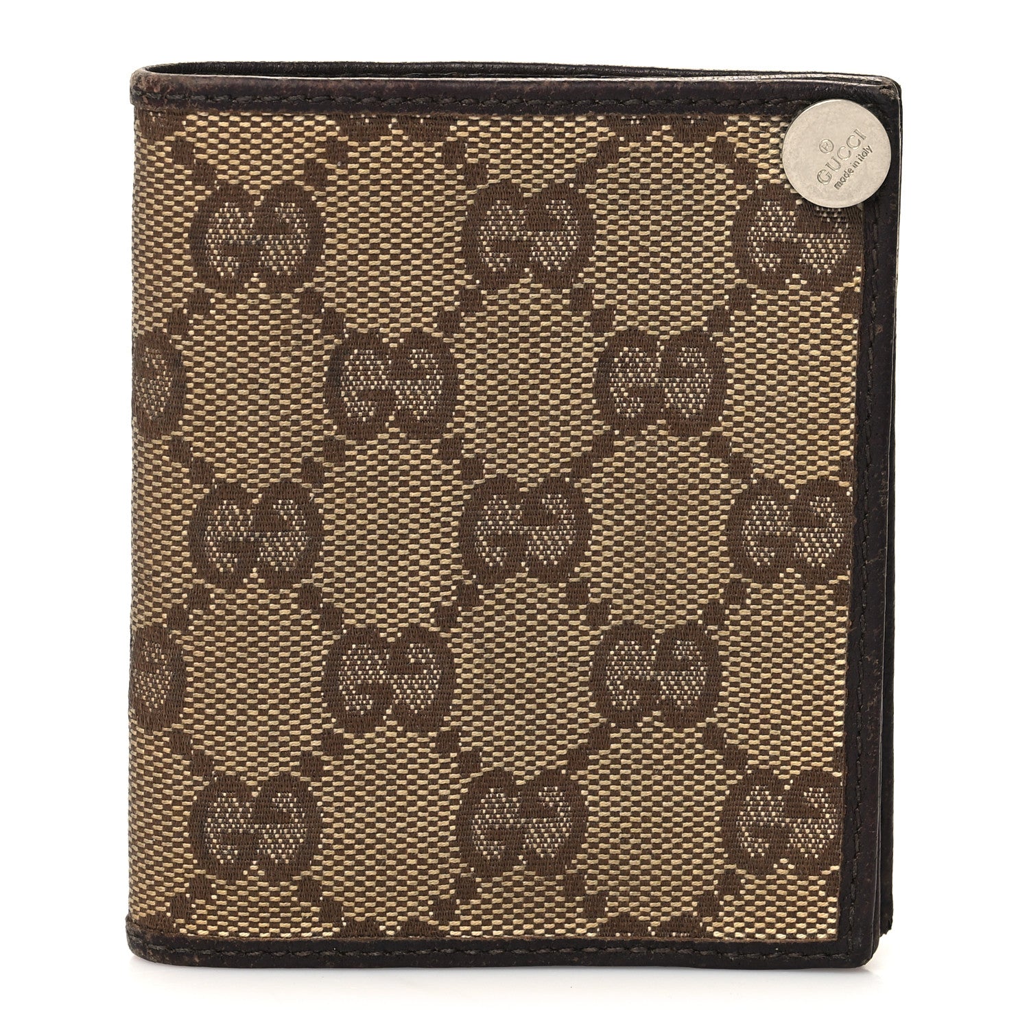 Gucci Monogram Bi-Fold Wallet Dark Brown 1 of 13