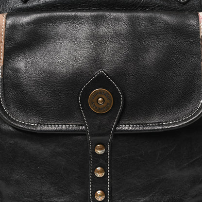 Burberry Calfskin Nova Check Trim Shoulder Bag Black 8 of 14