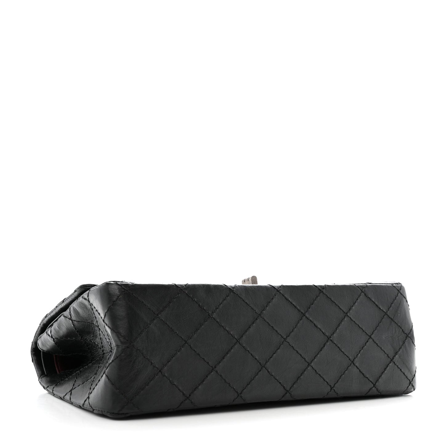 Aged Calfskin Quilted 2.55 Reissue 225 Flap Black