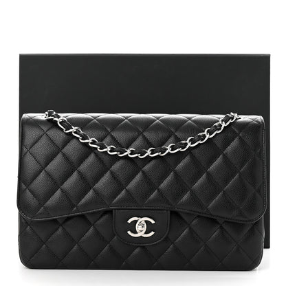 Chanel Caviar Quilted Jumbo Double Flap Black 14 of 14