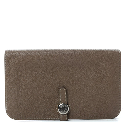 Hermes Togo Dogon Duo Wallet Etoupe 1 of 8