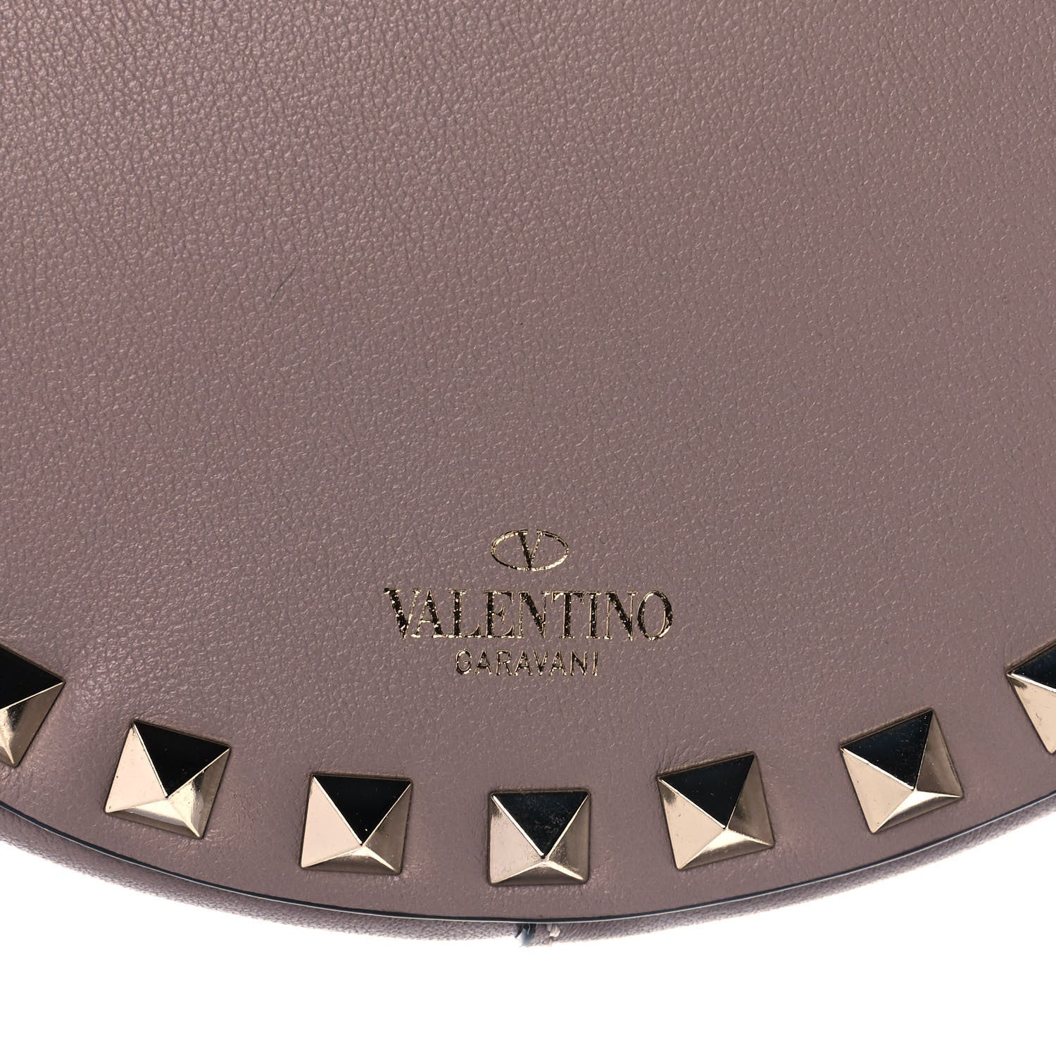 Valentino Garavani Calfskin Rockstud Round Crossbody Bag Poudre 7 of 11