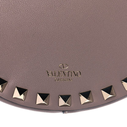 Valentino Garavani Calfskin Rockstud Round Crossbody Bag Poudre 7 of 11