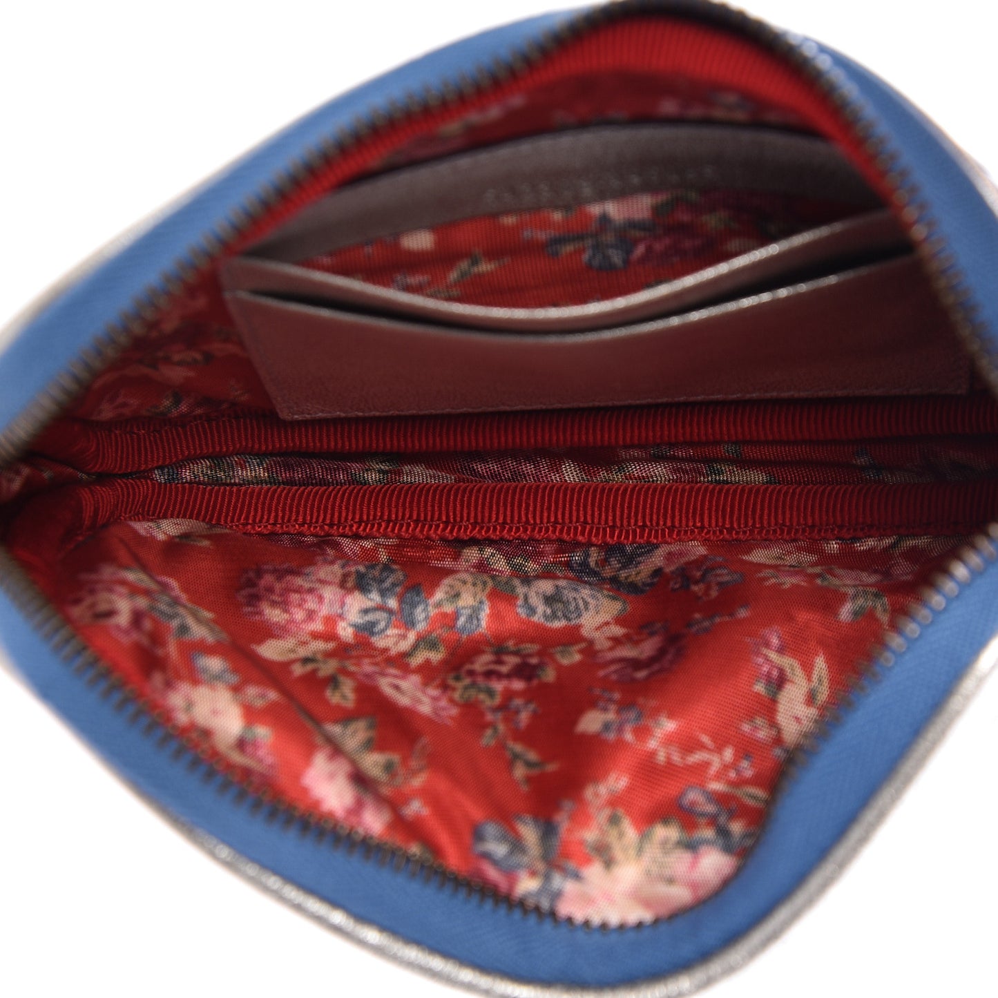 Laminated Nappa Trapuntata Zumi iPhone Case Rosso Marine Argento