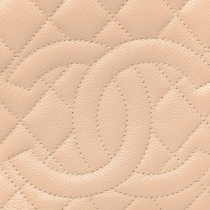 Chanel Caviar Quilted Petit Shopping Tote PST Light Beige 10 of 12