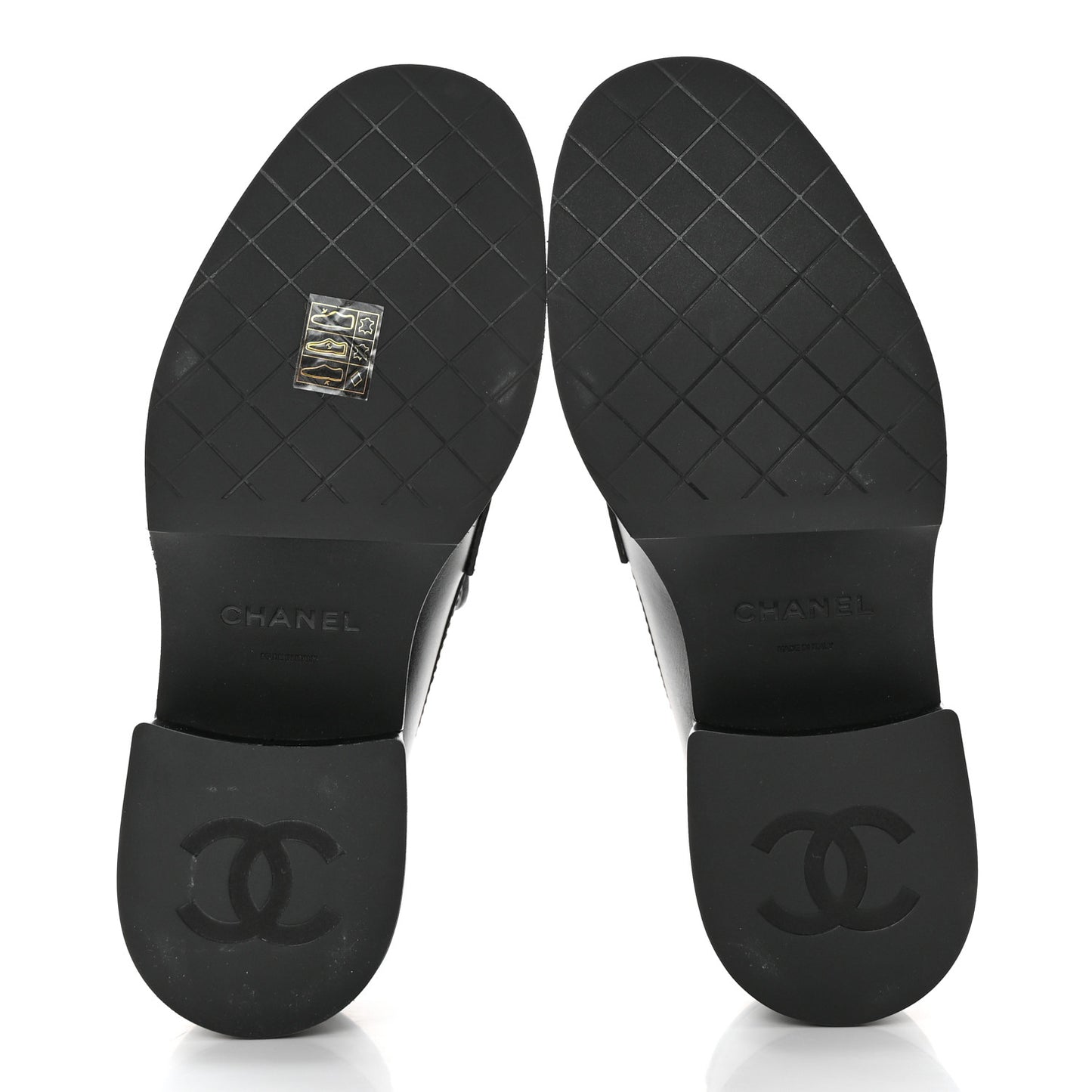 Calfskin CC Platform Loafers 37 Black