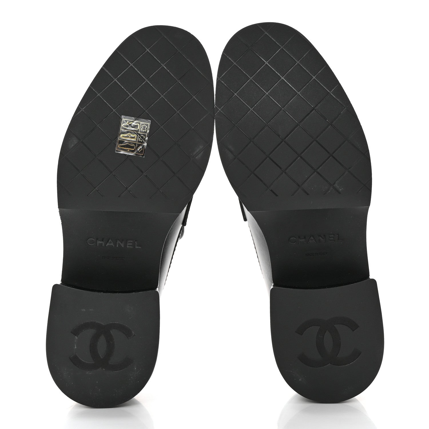Chanel Calfskin CC Platform Loafers 37 Black 5 of 11