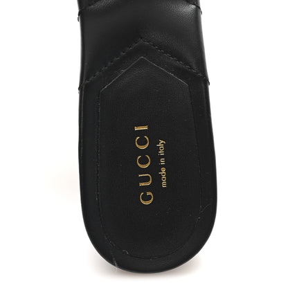 Gucci Nappa Matelasse Monochrome GG Marmont 75mm Slide Sandals 36 Black 9 of 10