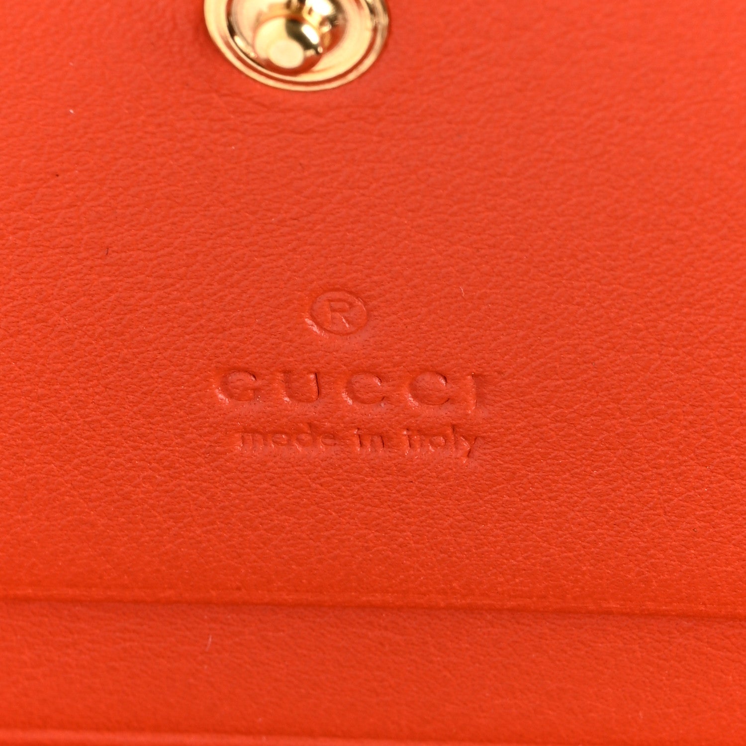 Gucci Boarded Plutone Crocodile Horsebit 1955 Card Case Wallet Sun Orange 6 of 7