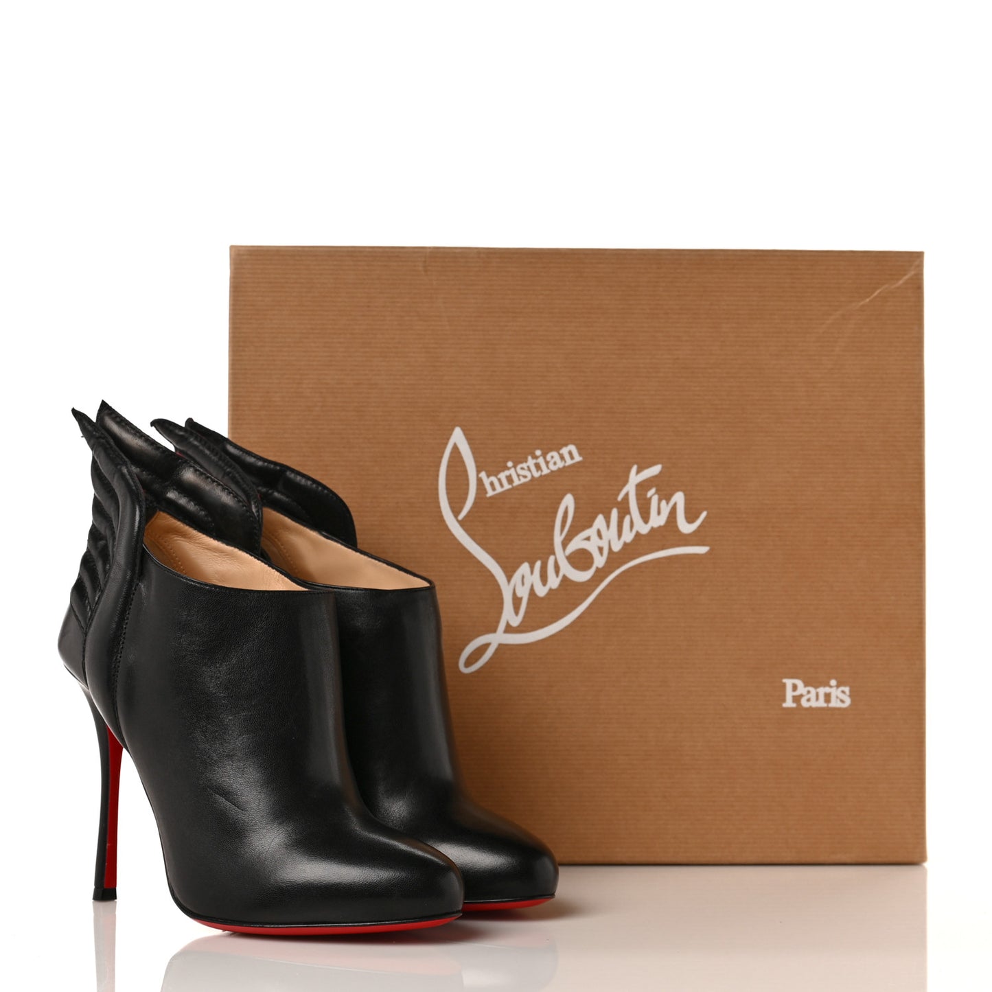 Shiny Nappa Mercura 100 Booties 37.5 Black