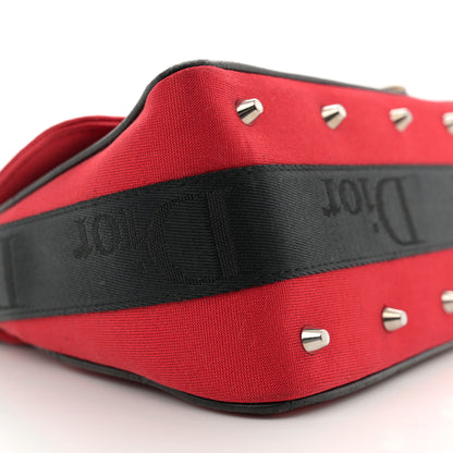 Christian Dior Silk Jersey Crystal Hardcore Clutch Red 9 of 12