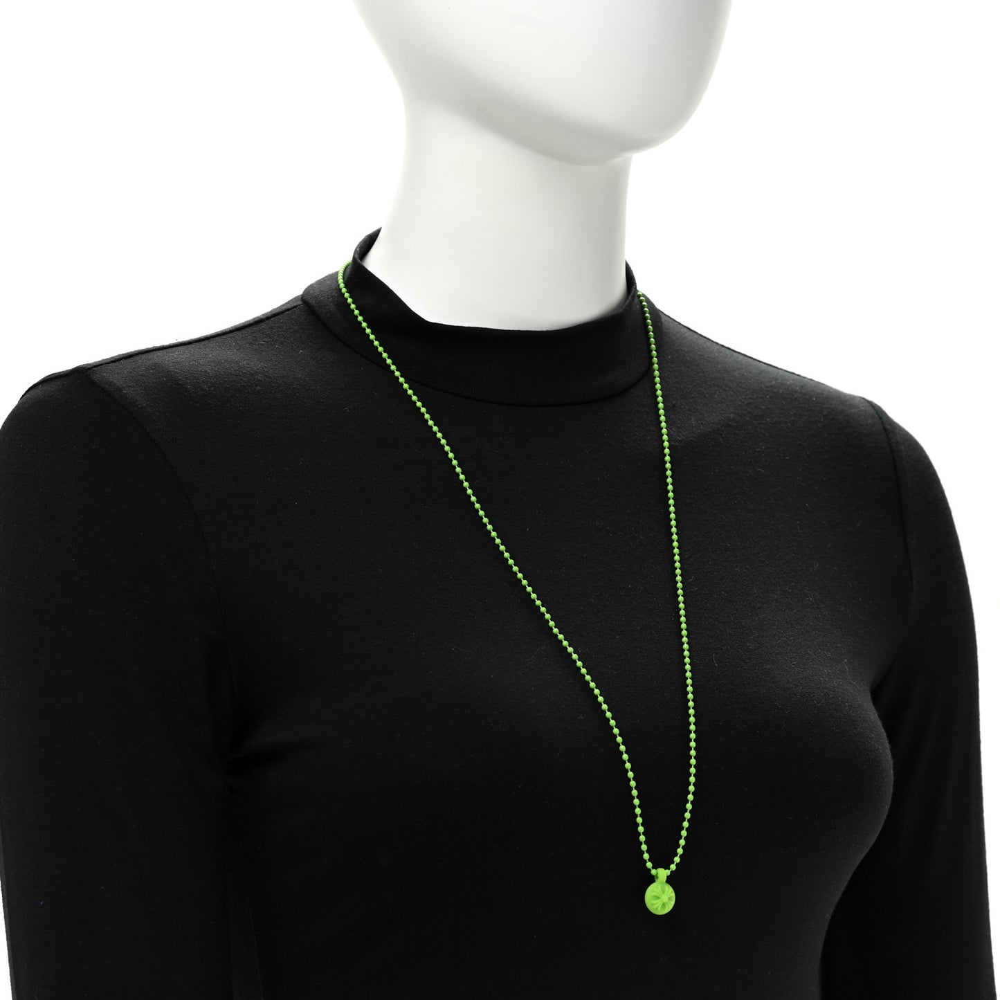 Silicone Silichrome Cross Pendant Necklace Green