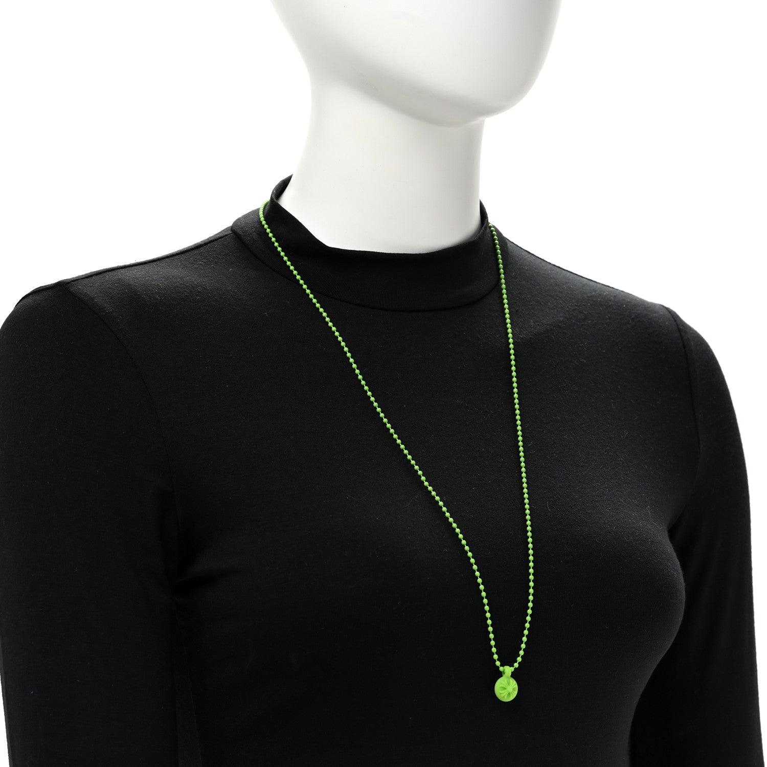 Chrome Hearts Silicone Silichrome Cross Pendant Necklace Green 2 of 5