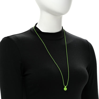 Chrome Hearts Silicone Silichrome Cross Pendant Necklace Green 2 of 5