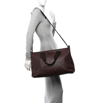 Gucci Guccissima Large Zippered Travel Tote Brown 2 of 15