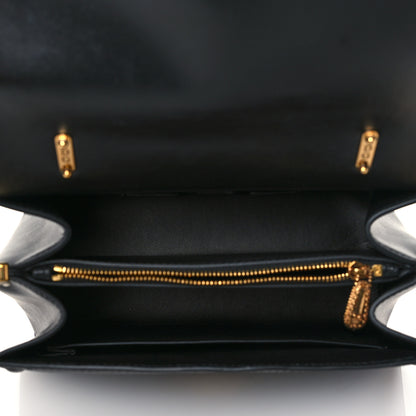 Dolce & Gabbana Smooth Calfskin Medium Devotion Envelope Top Handle Bag Black 5 of 9