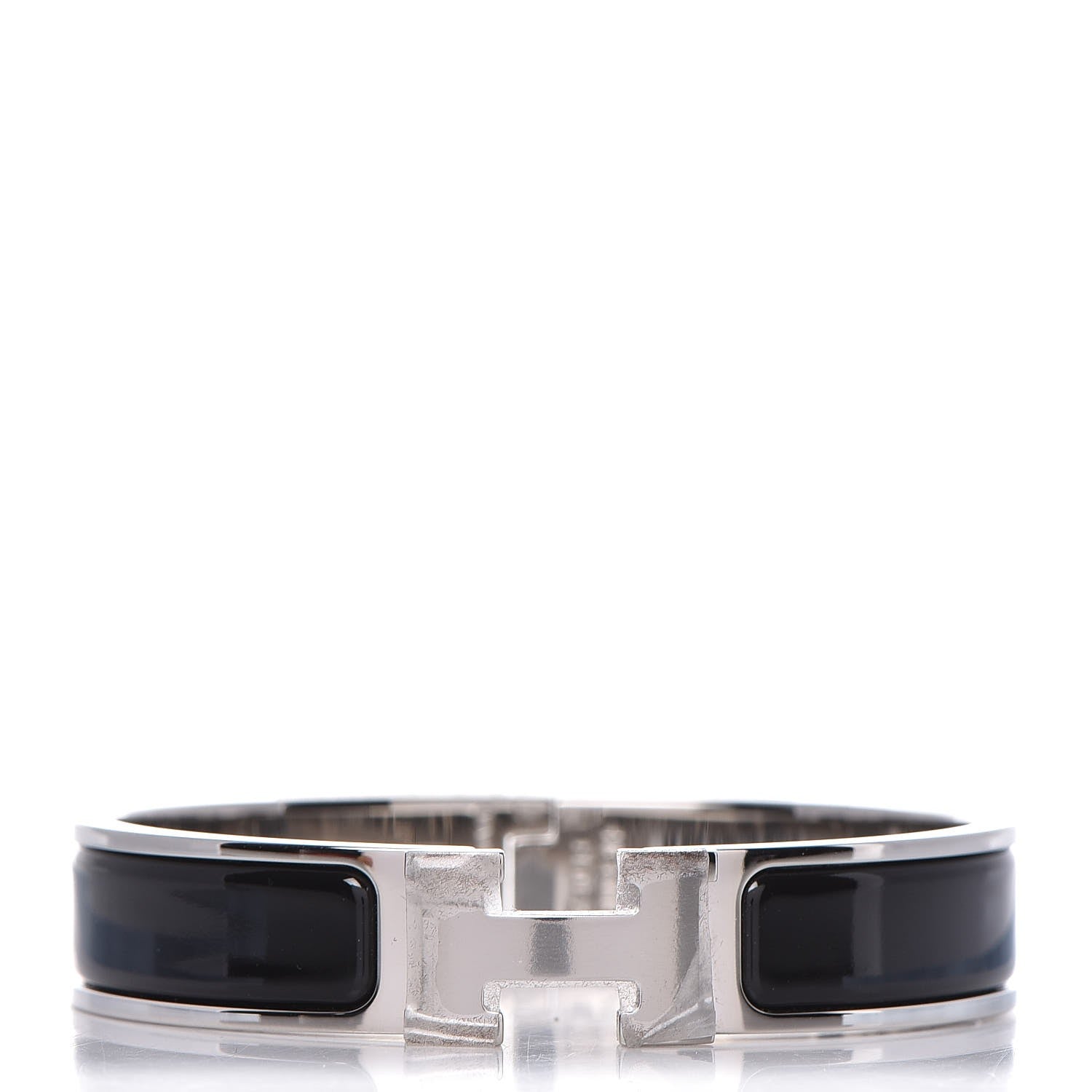 Hermes Enamel Narrow Clic Clac H Bracelet PM Black 1 of 5