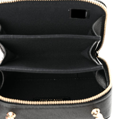 Chanel Caviar Chevron Quilted Mini Boy Clutch With Chain Black 5 of 10