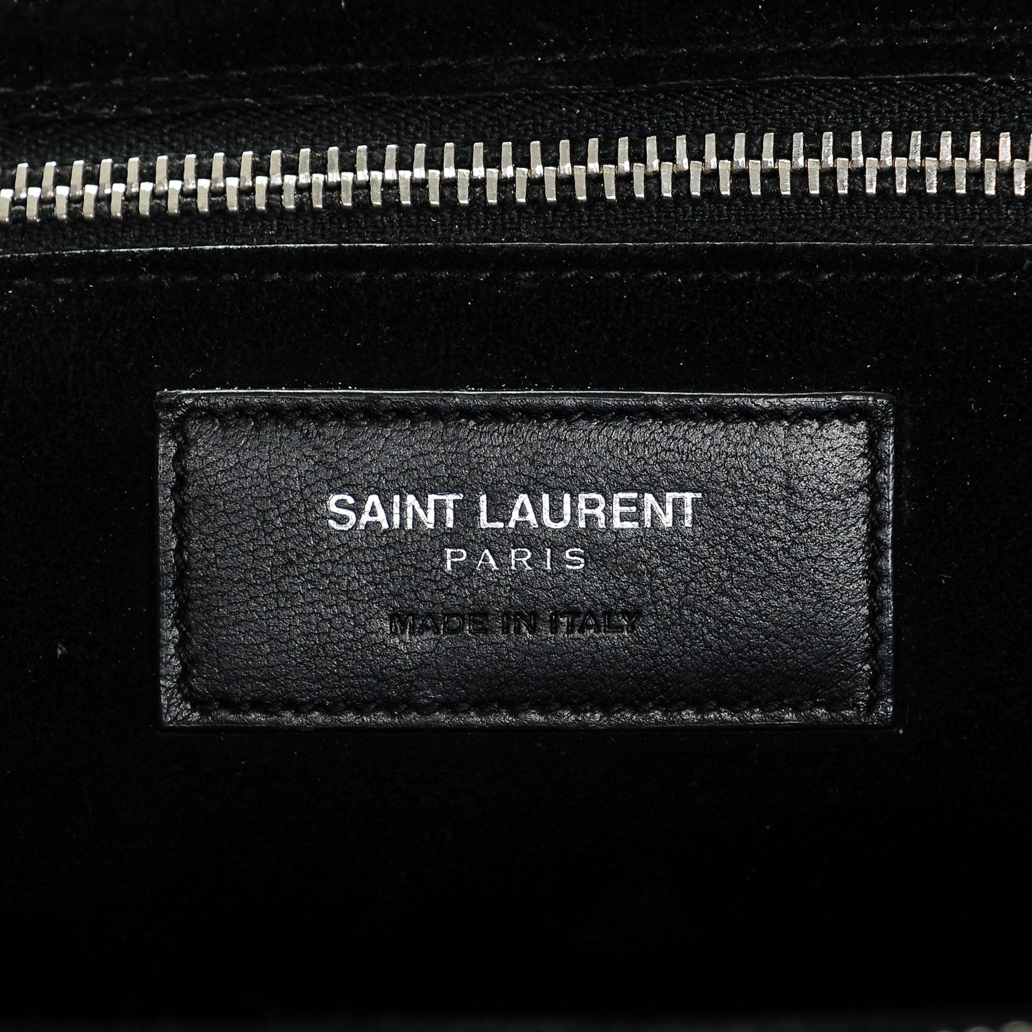 Saint Laurent Calfskin Crocodile Embossed Medium Cabas Rive Gauche Black 6 of 6