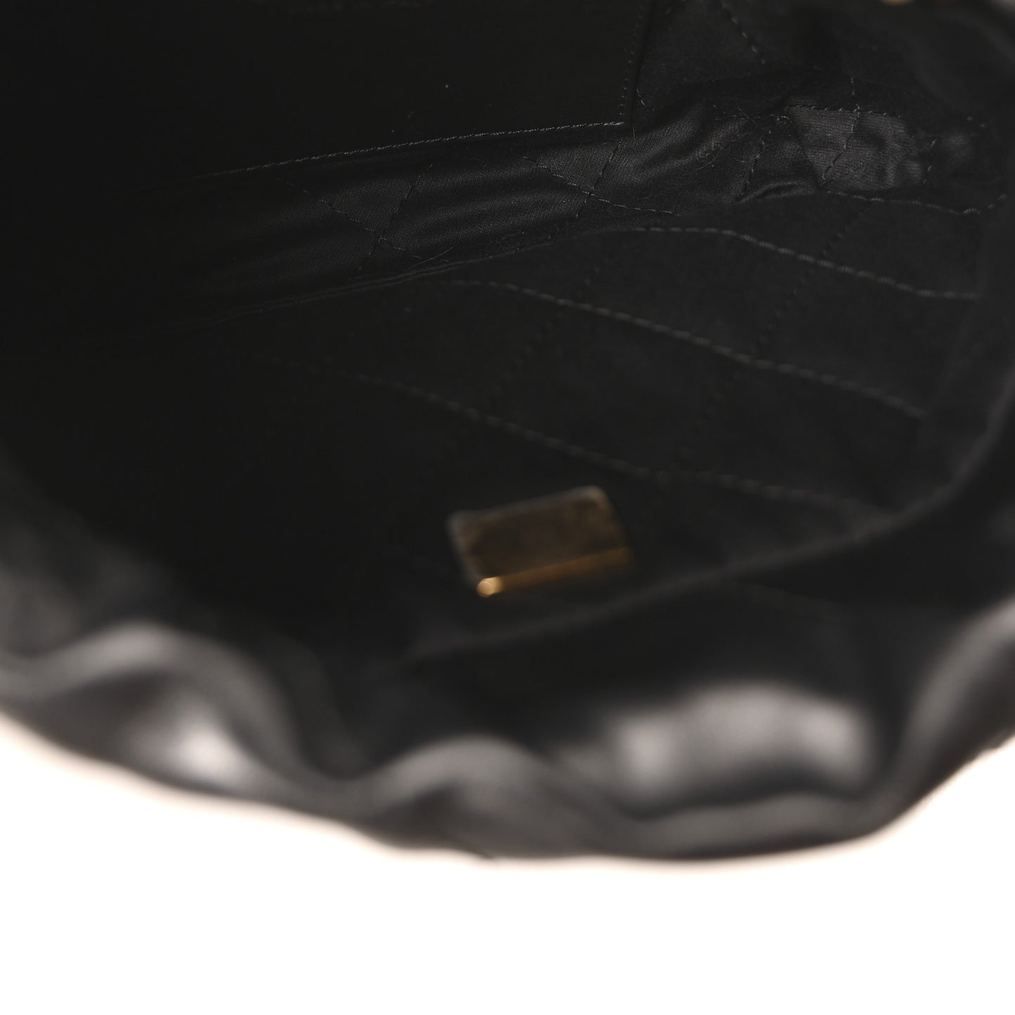 Shiny Calfskin Quilted Mini Chanel 22 Black White
