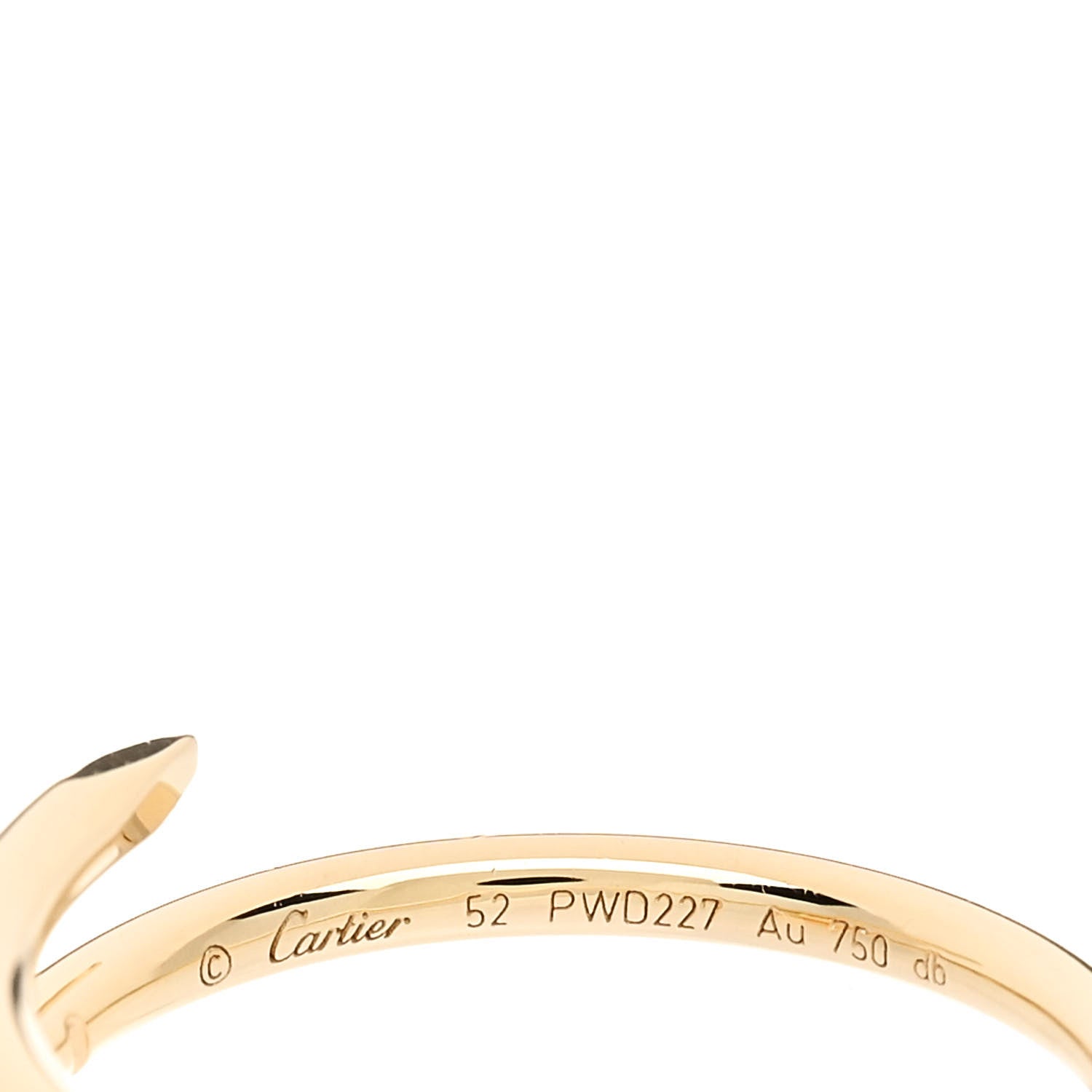 Cartier 18K Yellow Gold Small Juste Un Clou Ring 52 6 4 of 5