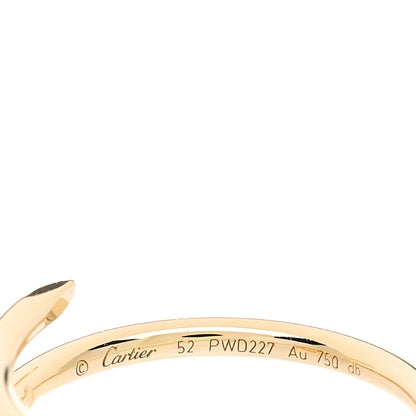 Cartier 18K Yellow Gold Small Juste Un Clou Ring 52 6 4 of 5