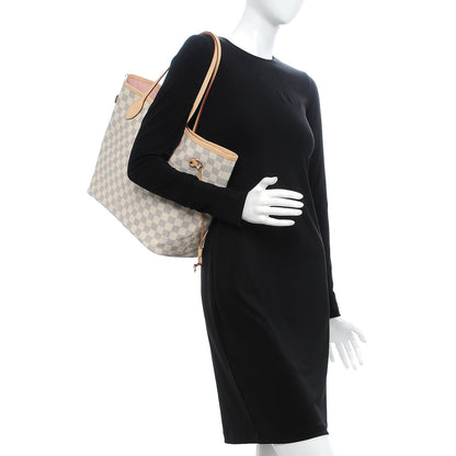 Louis Vuitton Damier Azur Neo Neverfull MM Rose Ballerine 2 of 9