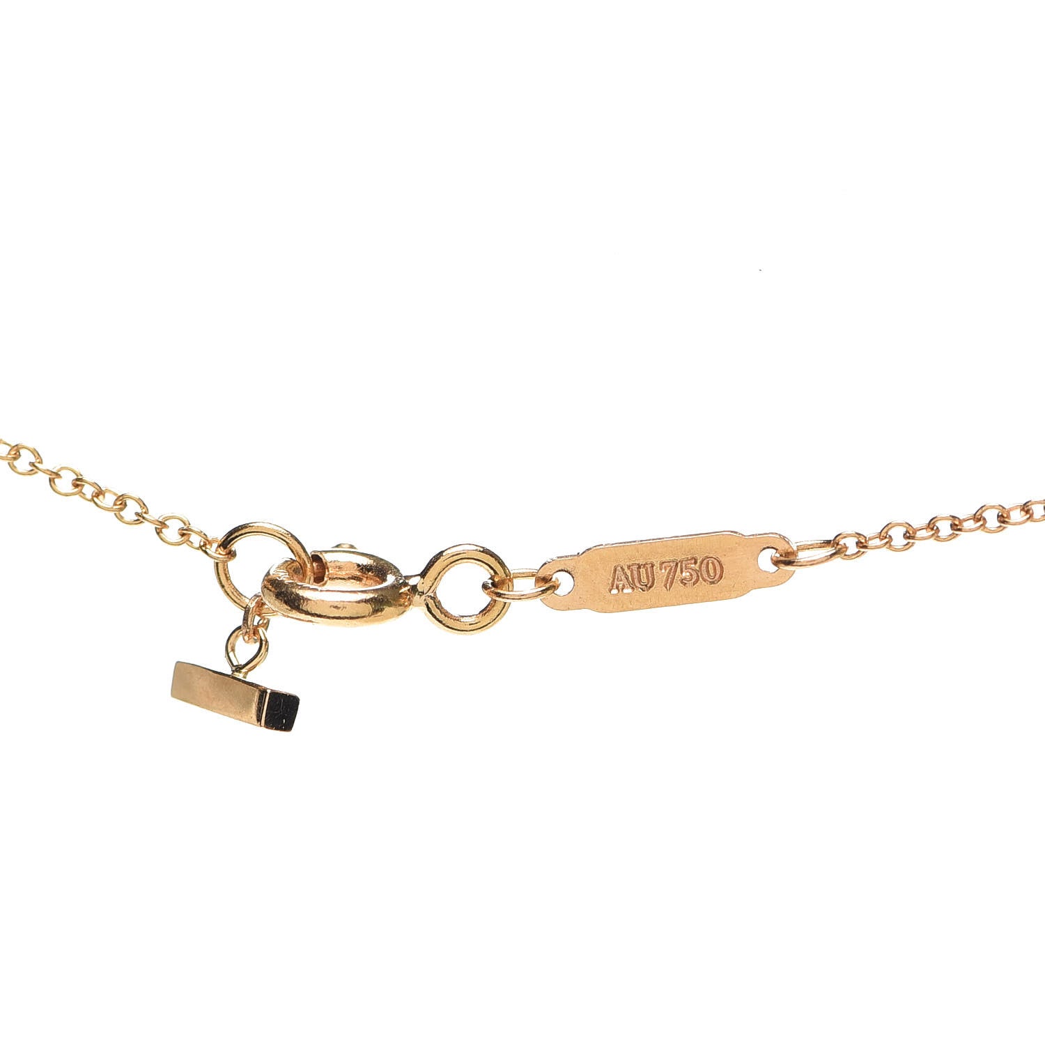 Tiffany 18K Rose Gold Small T Smile Pendant Necklace 4 of 6