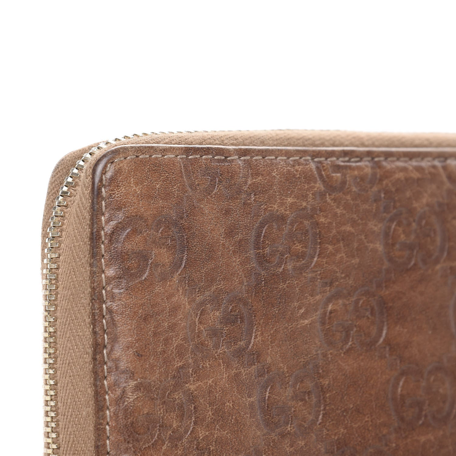 Gucci Guccissima Bamboo Tassel Zip Around Wallet Light Brown 8 of 15