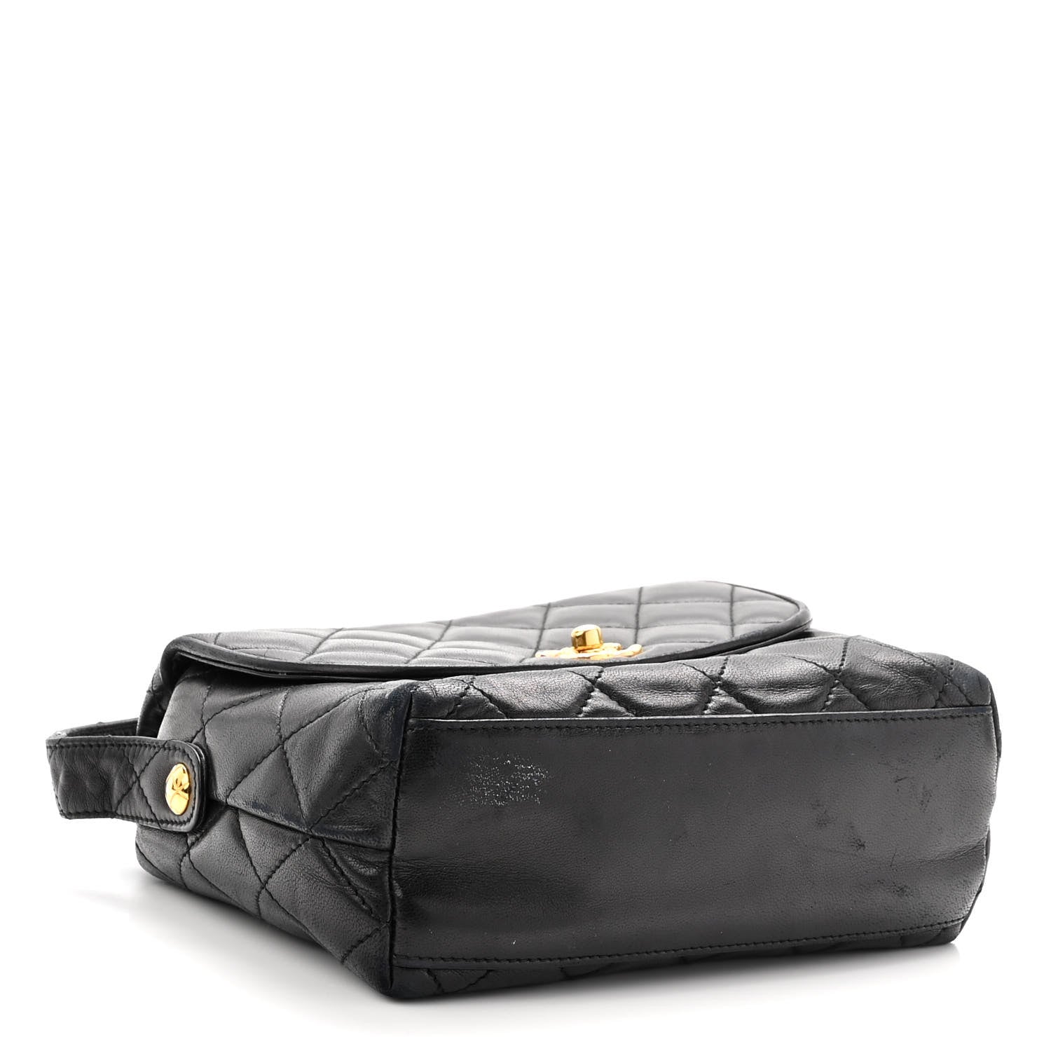 Chanel Lambskin Quilted CC Flap Shoulder Bag Black 3 of 12