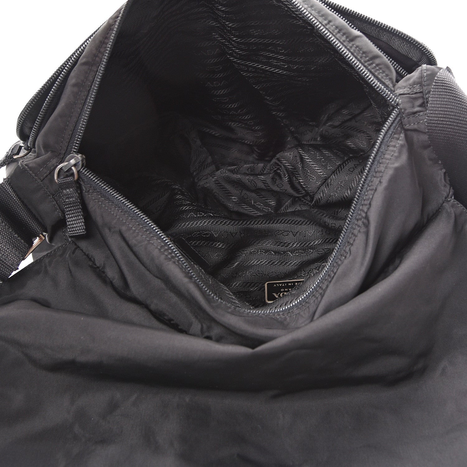 Prada Nylon Vela Sport Messenger Bag Black 4 of 13