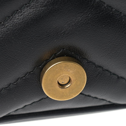 Gucci Calfskin Matelasse GG Marmont 2.0 Coin Purse On A Chain Black 11 of 13