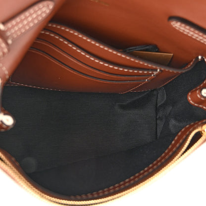 Burberry Calfskin Canvas Horseferry Print Hackberry Crossbody Bag Natural Tan 5 of 9