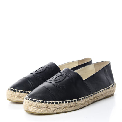 Chanel Lambskin CC Espadrilles 39 Dark Navy 3 of 10