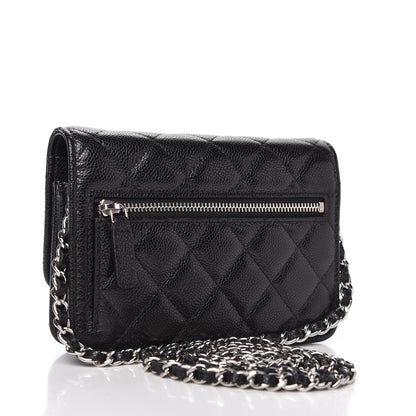 Chanel Caviar Quilted Mini Wallet On Chain WOC Black 3 of 11