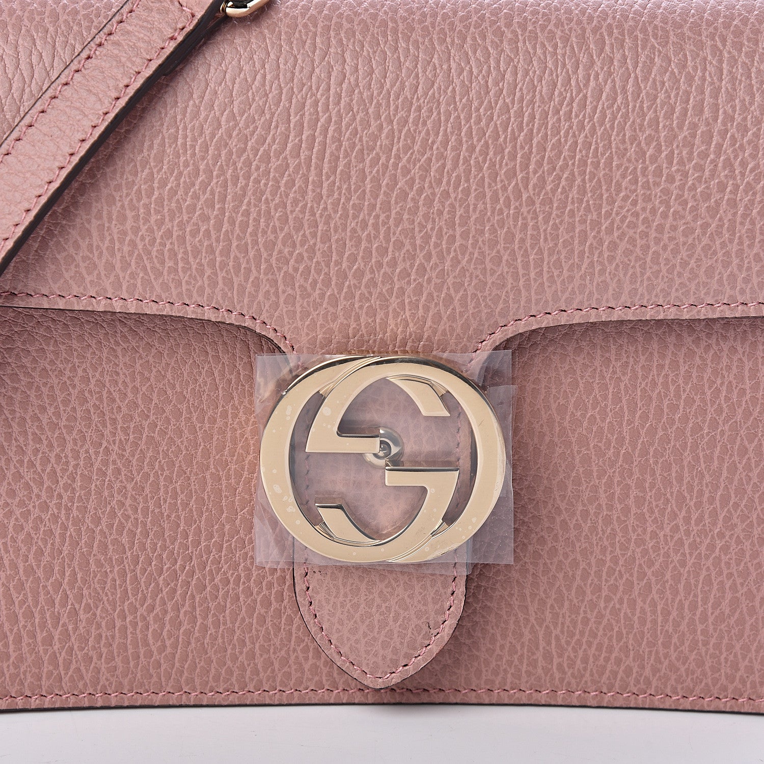Gucci Dollar Calfskin Small Interlocking G Shoulder Bag Soft Pink 8 of 10