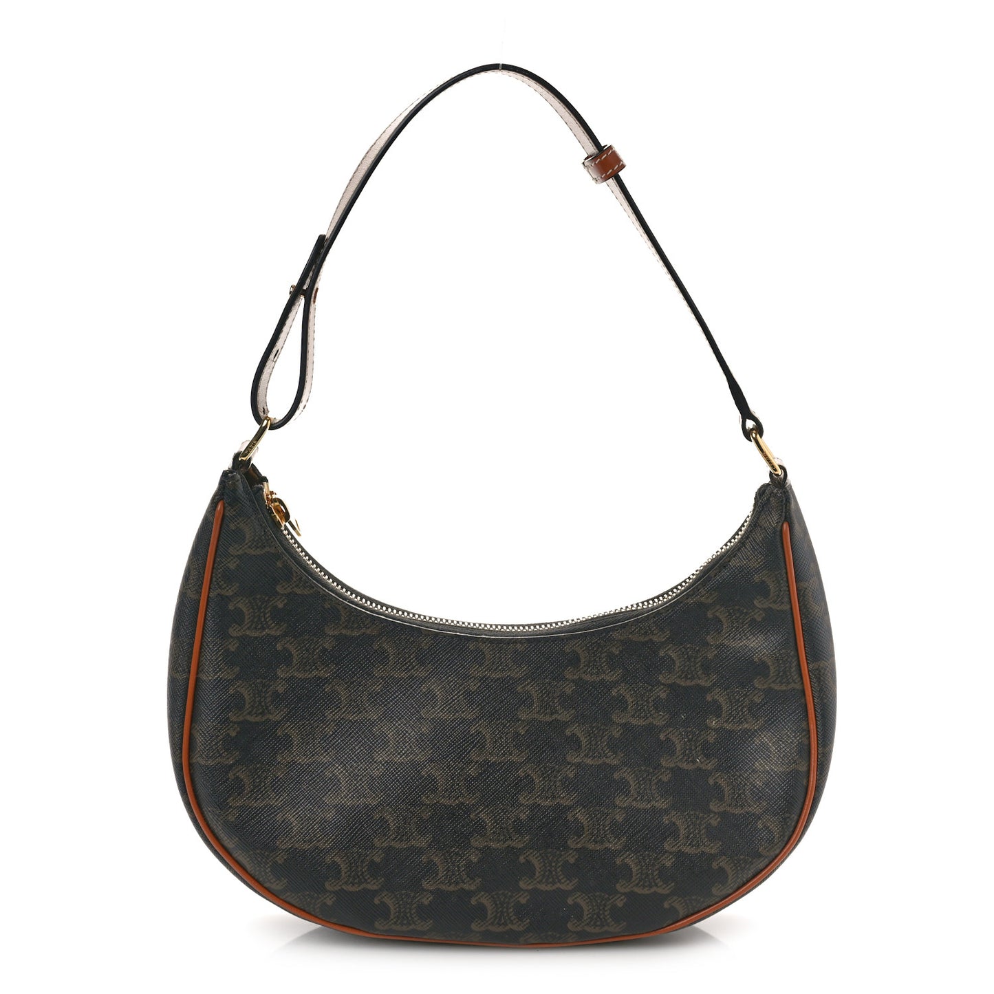 Triomphe Canvas Calfskin Ava Shoulder Bag Tan