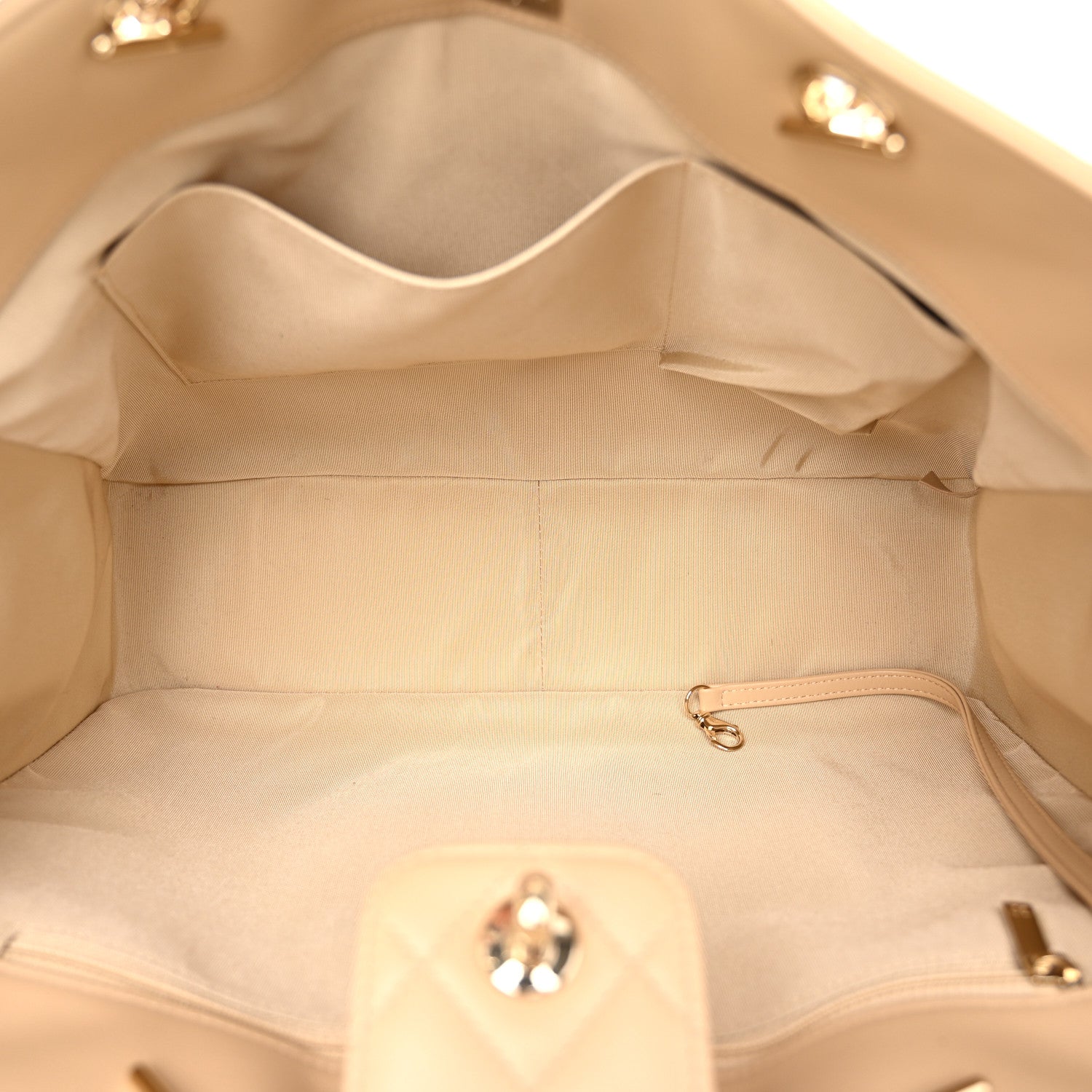 Chanel Calfskin Quilted Large Classic Shopping Tote Beige 5 of 10