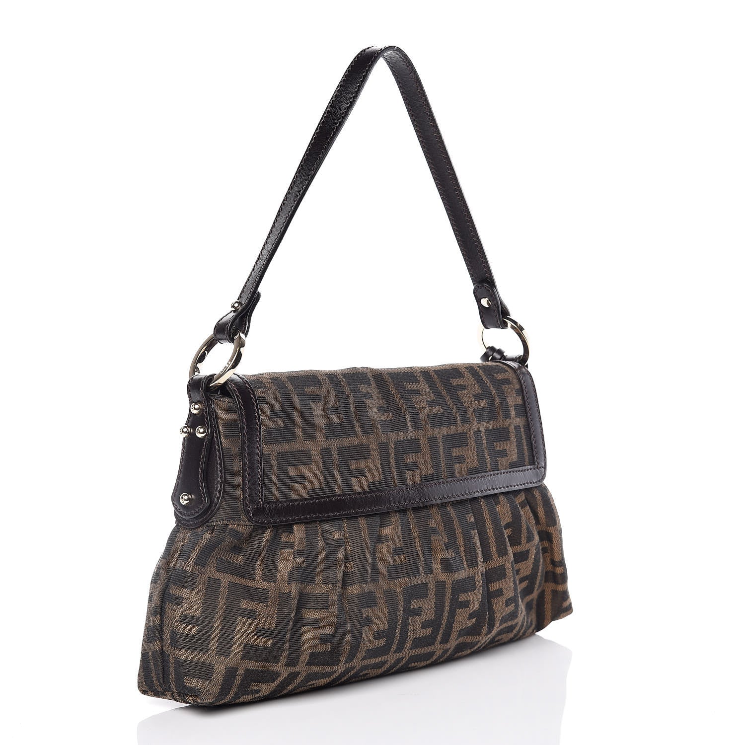 Fendi Zucca Small Chef Shoulder Bag Tobacco 3 of 9