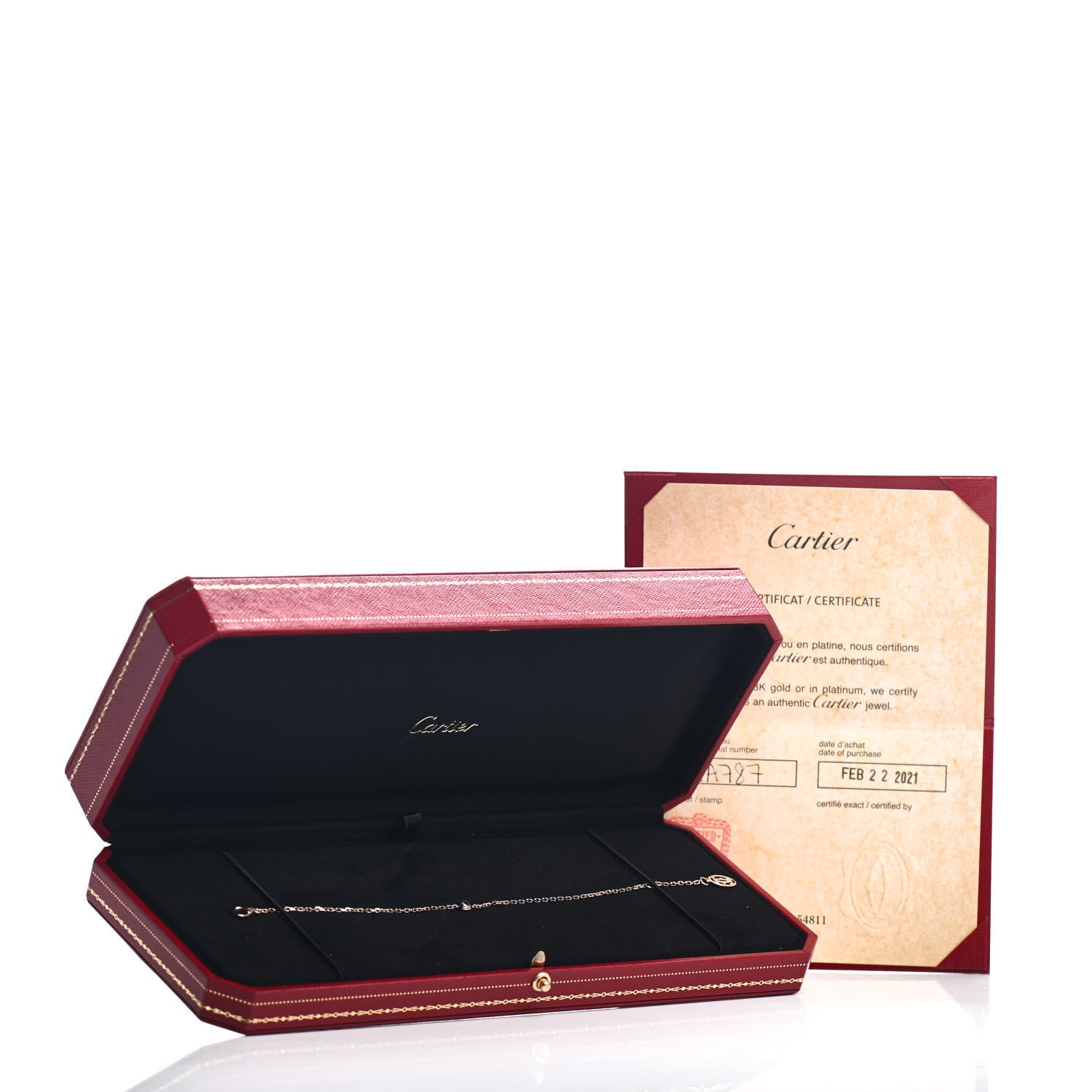 Cartier 18K Pink Gold Pink Sapphire D'Amour Bracelet 5 of 5