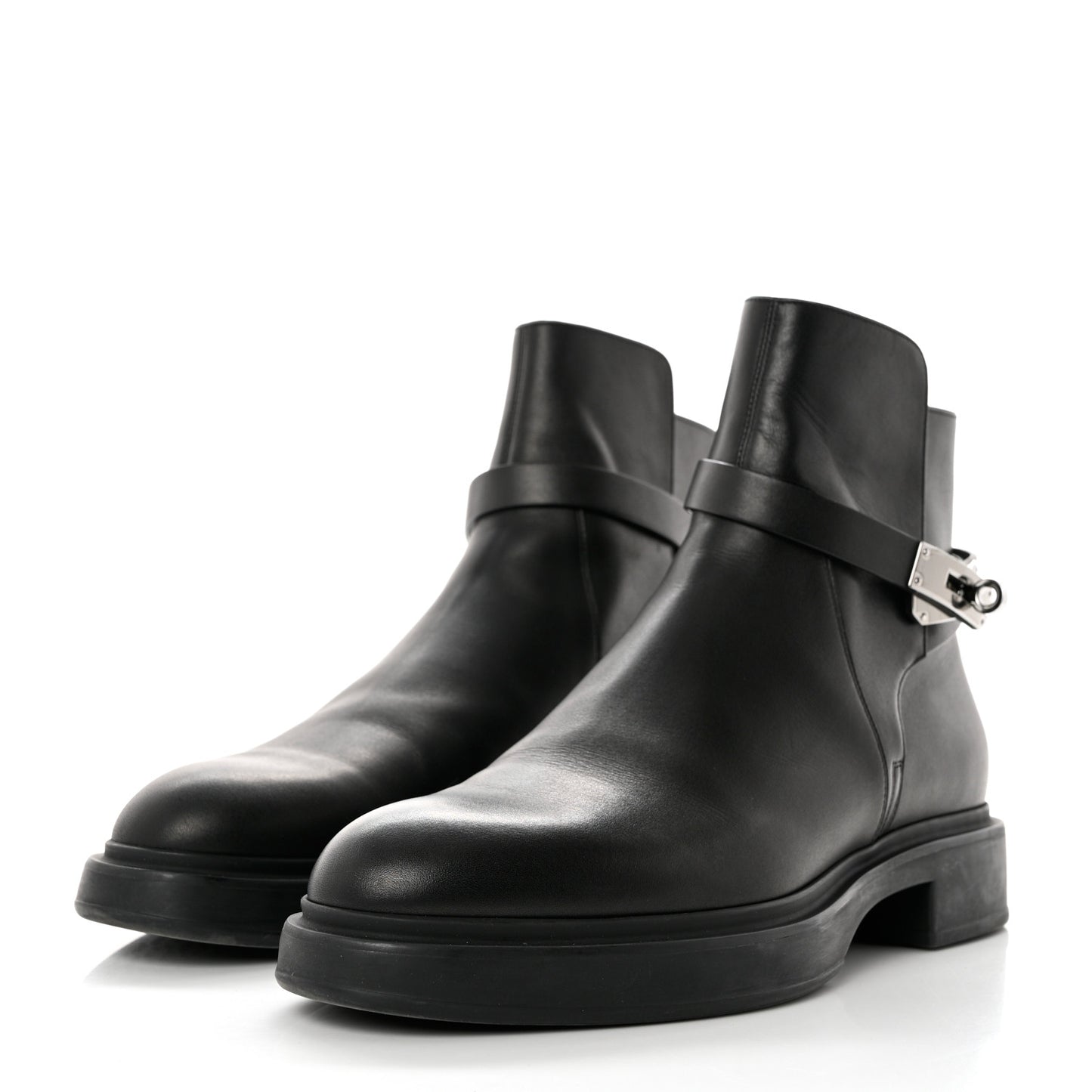 Calfskin Veo Ankle Boots 41.5 Black