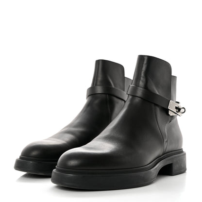 Hermes Calfskin Veo Ankle Boots 41.5 Black 3 of 9