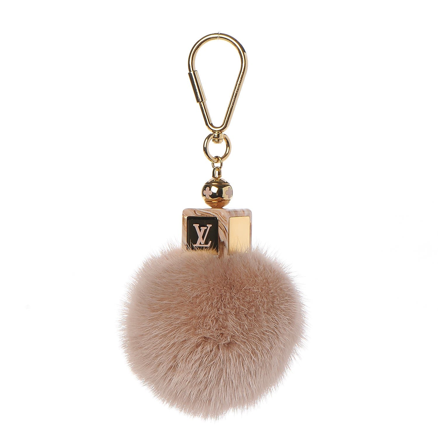 Louis Vuitton Mink Fur Fluffy Bag Charm Blush 1 of 5